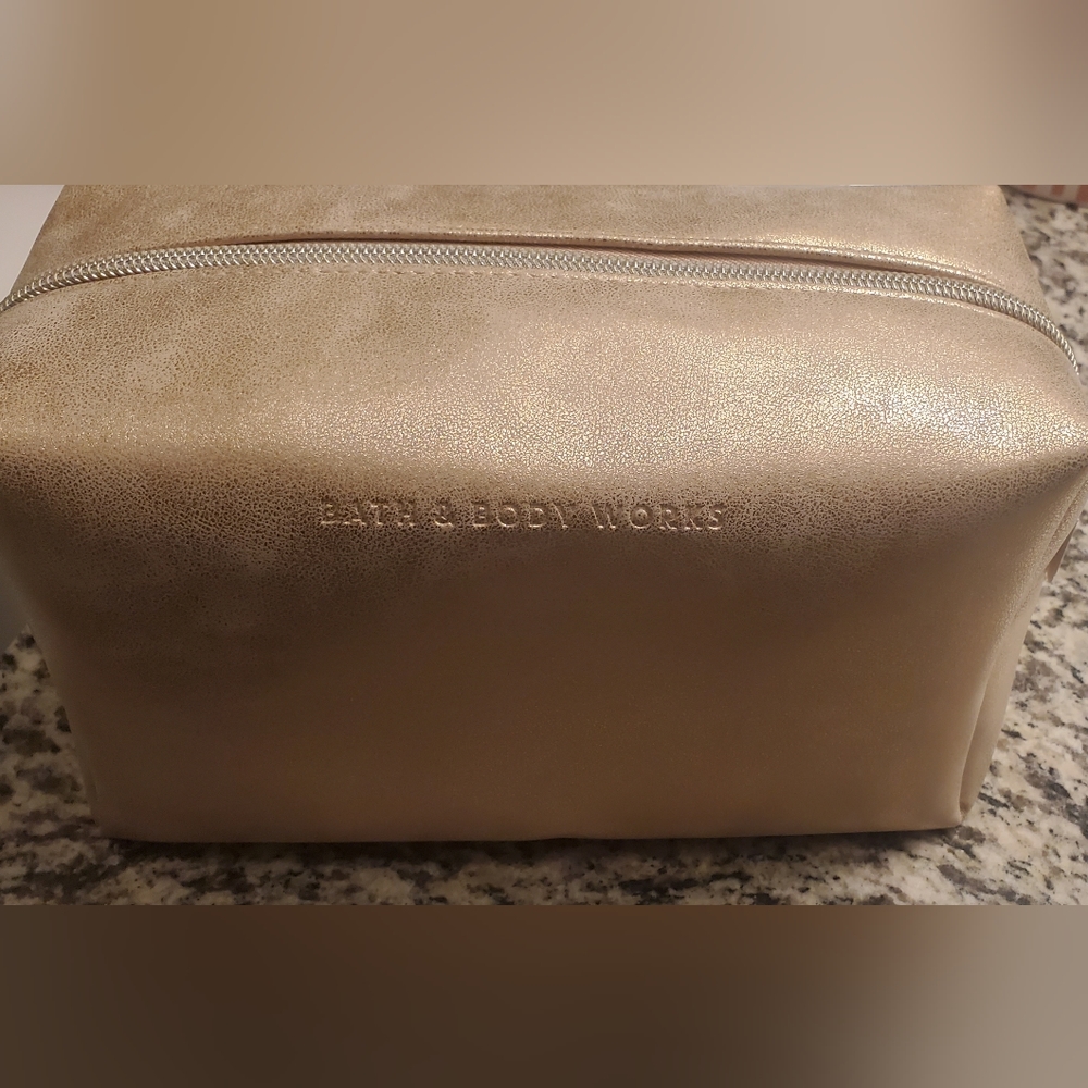 BBW Cosmetic Gold Bag